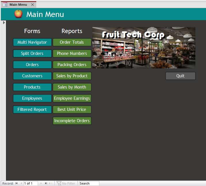 A screenshot of a menu Description automatically generated